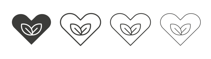 Natural love icon collection for website design, app, UI design.