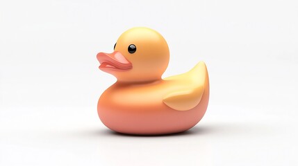 Vibrant Yellow Rubber Duck Floating in Bathtub for Playful Bath Time