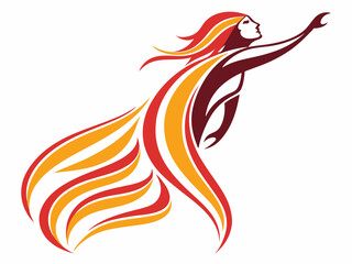 Abstract logo in flame shape Logo