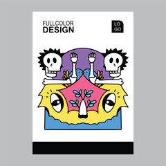 Doodle covers vector design