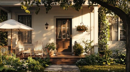 Serene Suburban Home: A Summer's Day Dream