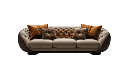 Luxurious Neutral Tone Recliner Sofa with Woven Fabric and Adjustable Backrest transparent.