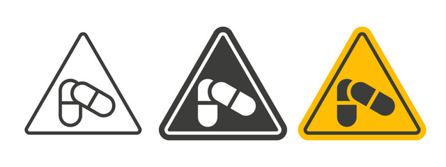 Side effects signs collection for website design, app, UI design.