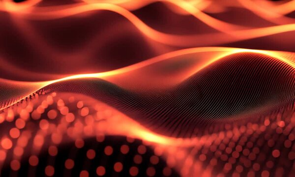 Abstract Red Wave Animation
