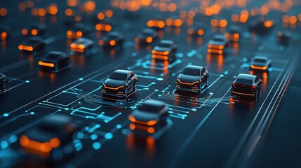 Coordinated autonomous driving electric vehicles navigation on road