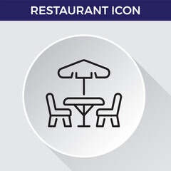 Restaurant line icon, cafe, bistro. Linear icon collection. Editable stroke. Vector illustration.