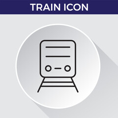 Train line icon. intercity, international, freight trains, linear icons. Outline icon collection.