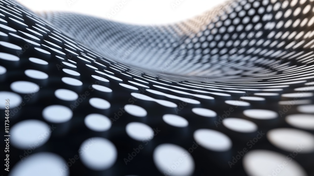 Poster explore a stunning visual representation of connecting dots on a dynamic surface, showcasing an abst