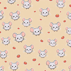 Obraz premium seamless pattern with mouses