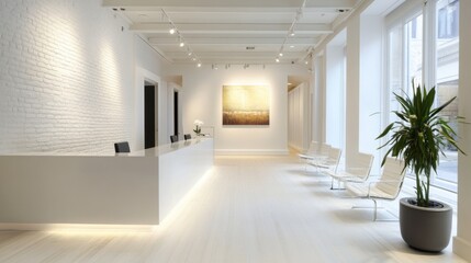 Fototapeta premium A bright white space with a touch of texture, emphasizing clarity and modernity in the design