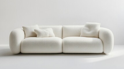 Fototapeta premium A bright white space with a touch of texture, emphasizing clarity and modernity in the design