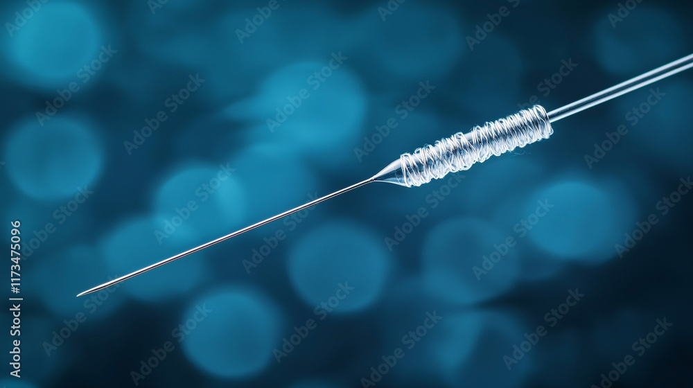 Poster surgical thread being cut after successful closure of a wound stock photo with side copy space