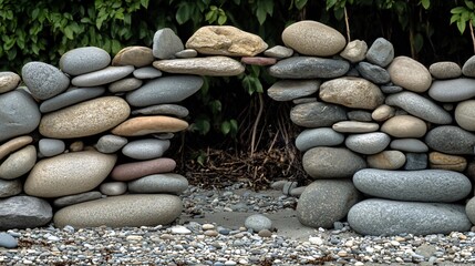Stone Archway Wall Nature Scene Rock Formation