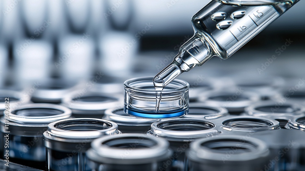 Poster close-up of a surgical drain being placed to manage postoperative fluid stock photo with side copy s