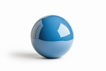 blue glass ball on the white background