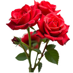 Fototapeta premium red rose isolated on white