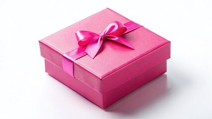 Obraz premium Pink Open Gift Box on White Background - Perfect for Packaging & Shipping