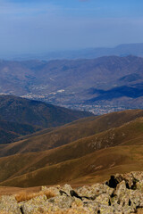 Great landscape from top of Maymekh mountain in Armenia
