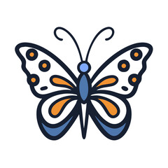 Minimalist Butterfly Vector for Nature-Themed Graphics