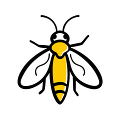 Cute Yellow Bee Vector for Nature and Wildlife Designs