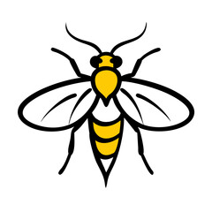 Stylized Honeybee Illustration Vector for Eco and Creative Projects