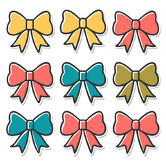 Bright and Stylish Bow Designs for Digital and Print Use