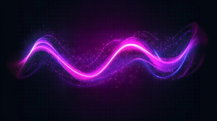 Abstract Purple Pink Wave Light Energy Flow