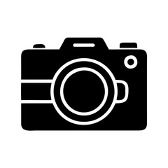 Minimalist Camera Icon Vector for Photography Projects