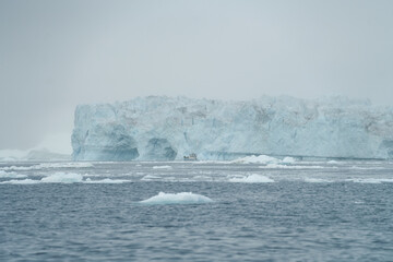 Große Eisberge und Gletscher in Grönland bei Ilulissat in der Diskobucht