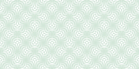 Vector certificate texture. Seamless geometric banknote pattern.