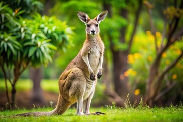 Fototapeta premium kangaroo in the grass