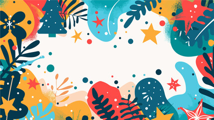 Vibrant New Year and Christmas Holidays Colorful Background