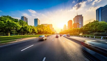 Obraz premium background image of the traffic scene is blurred