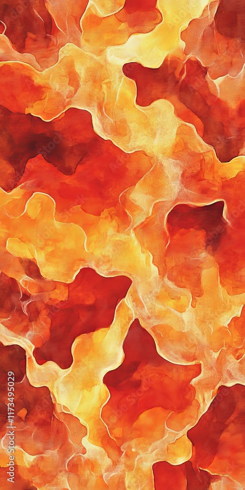 Poster dynamic abstract fire pattern with warm hues and flowing shapes, perfect for creative backgrounds an