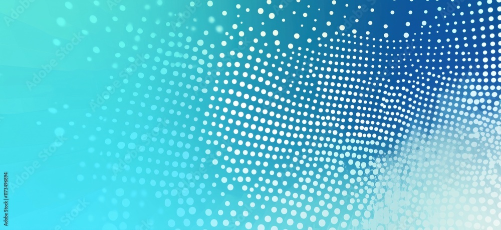 Poster abstract blue gradient background with dotted pattern, smooth transition from light to dark shades, 