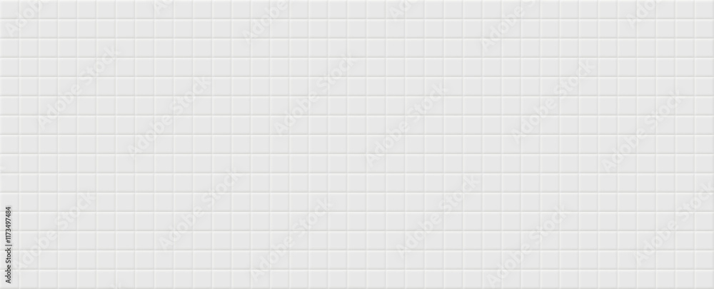 Aufkleber Seamless texture pattern of gray tile floor or wall. Look new clean surface in top view for background. Decorative finishing material for bathroom, kitchen or laundry room. Vector illustration design.