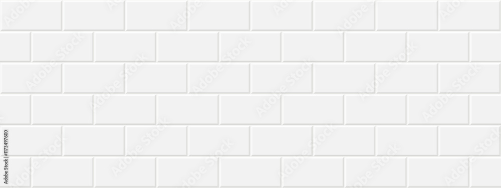 Poster white tiles vector texture. seamless pattern of beige, gray tiles. white ceramic textures background