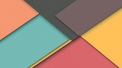 Elegant Minimalist Geometric Shapes in Vibrant Tech Color Palette for Digital Marketing