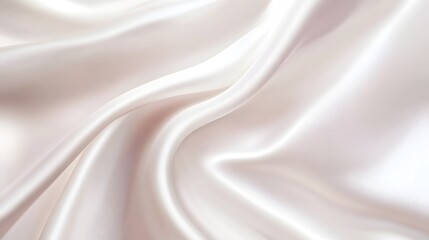 Flowing Smooth Beige and White Gradient Fabric Backdrop with Soft Subtle Shadows