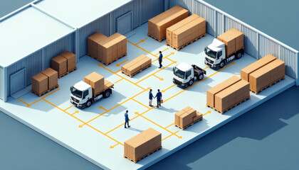 Coordinated Cargo Management Warehouse Layout