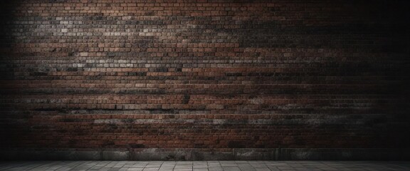 high-contrast grunge style brick wall with deep shadows and dark tones, raw, concrete