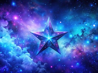 A starry night's galaxy unfolds in purple and blue hues, a cosmic nebula backdrop for any screen.