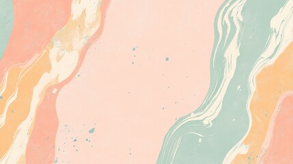 Abstract pastel waves in soft colors
