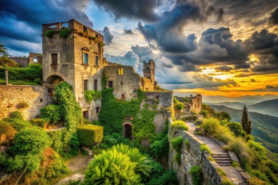 Discover Finalborgo's stunning castle: medieval architecture, breathtaking scenery, Italian history, and ancient ruins.