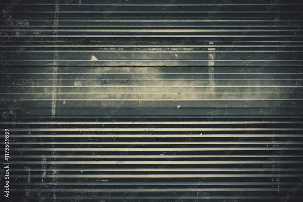 Aufkleber vintage horizontal scanlines with vignette border retro cc tv video white noise or signal error back