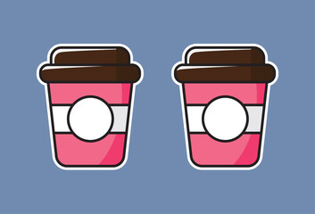 coffee cup glass in cartoon icon vector form. Can be used for any needs