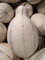 In the foreground the pumpkin vegetable, pipian, natural food