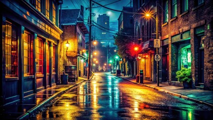 Nostalgic 2011 urban scenes: dark, grainy low-light photography captures the city's night.