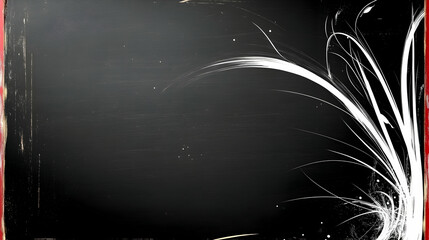 Abstract white design on black background, suitable for website banners or presentations.  Background features grunge texture.