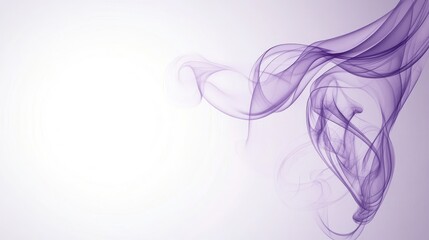 Fototapeta premium Ethereal purple smoke swirling in soft light